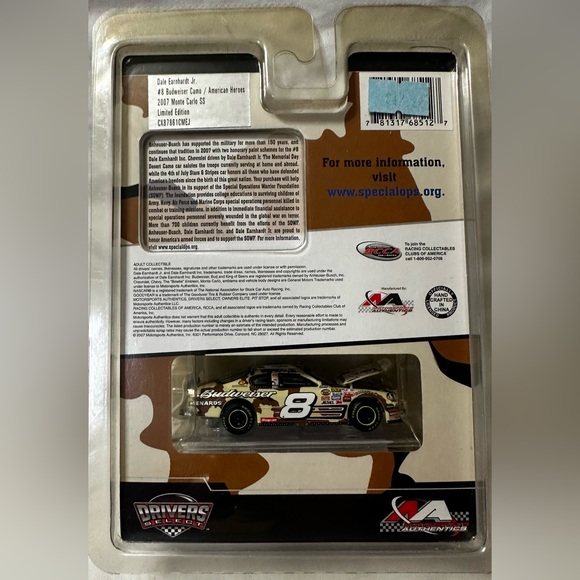 2007 Dale Earnhardt Jr. # 8 NASCAR 1:64 Scale Stock Car Die-Cast - Picture 2 of 8